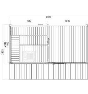Sentiotec Aussensauna Gartensauna Scala Large 407 x 283 cm