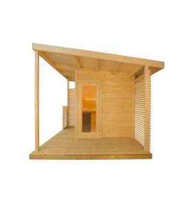 Sentiotec Aussensauna Gartensauna Scala Medium 321 x 283 cm