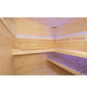 Sentiotec Aussensauna Gartensauna Scala Medium 321 x 283 cm