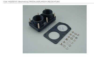 Astral GSA Eco Ersatzteil Anschlussflansch und Dichtung