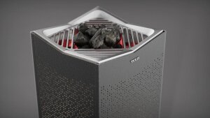 Tylö Crown Combi Elite 6 - 10 kW Saunaofen mit Saunasteuerung Elite Cloud grau