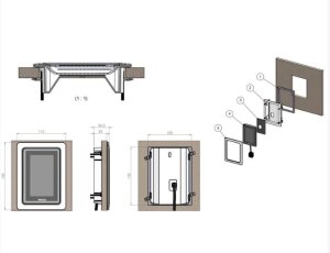 Tylö Wandeinbaurahmen für Elite Steuerung