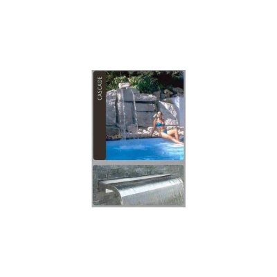 Edelstahl V2A Wasserfall CASCADE 500 mm mit RGB- Beleuchtung