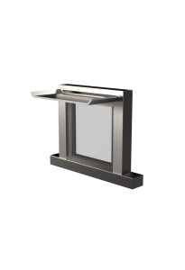 Ideal Eichenwald Schwalldusche Aquarius V4A und Acrylglas | gerade | eckige Form