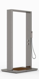 Ideal Eichenwald Warmwasserdusche Samoa Edelstahl