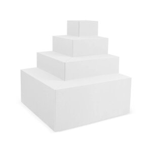 TrendStone Ecktreppe Smart 118 x 118 cm | H 128 cm 4-stufig für Beckentiefe 150 cm | Polystyrol | Kunststoffbeschichtung