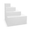 TrendStone Ecktreppe Smart 118 x 118 cm | H 128 cm 4-stufig für Beckentiefe 150 cm | Polystyrol | Kunststoffbeschichtung