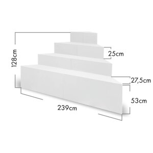 TrendStone Ecktreppe Oblique 169 x 169 cm | H 128 cm...