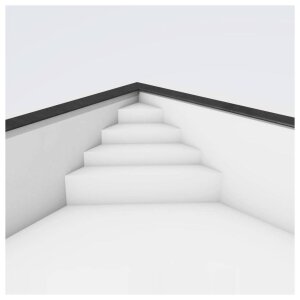 TrendStone Ecktreppe Oblique 169 x 169 cm | H 128 cm 4-stufig für Beckentiefe 150 cm | Polystyrol | Kunststoffbeschichtung