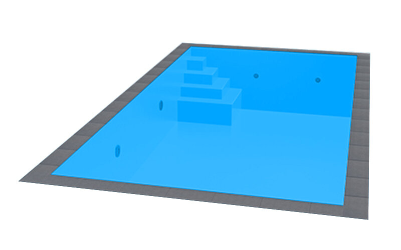 Trend Pool TrendStone Styroporpool Schwimmbecken Komplettpaket inkl. Pooltechnik 700 x 350 x 150 cm Treppe Smart links-Blau-Premium Set