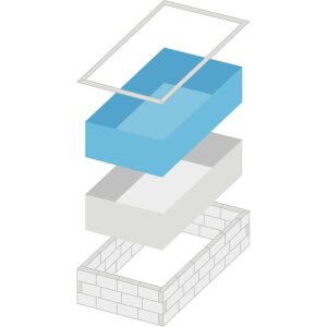 TrendStone Styroporpool Schwimmbecken Komplettpaket inkl. Pooltechnik 600 x 300 x 150 cm Verschiedene Ausführungen