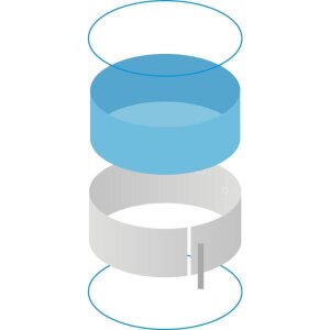 Rundbecken SPLASH SET | Innenhülle 0,5 mm | Blau |...
