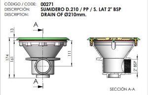 Astral Ersatzteil Abflussflansch mit Dichtungen für Bodenablauf