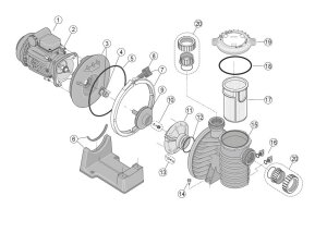 Sta-Rite Anschlussverschraubung für Poolpumpe SW5P6R