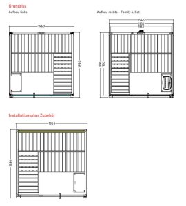 Sentiotec Massiv Holz Sauna Family Large aus Fichte