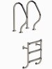 Einbauleiter Edelstahl V2A Standard 3-stufig geteilte Ausführung 1,2 m Schwimmbad Leiter
