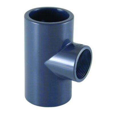 PVC T-Stück 90° Ø 50 mm Klebemuffe x 1/2" IG