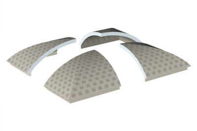 LUX ELEMENTS®  CONCEPT-ROOM-DA-CROSS.80 Dampfbadach Kuppel 50 mm 190 x 125 cm