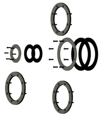 Uwe Jet Stream Flanschsatz Gegenstromanlage Miro II/Puro II