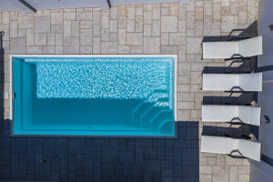 GFK Fertigpool Delfino 500 Komplettset (5 x 3 x 1,45 m) - mit Technik & Montage