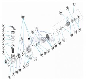 Astral Pumpe VICTORIA Lüfterabdeckungsset - 3,5...