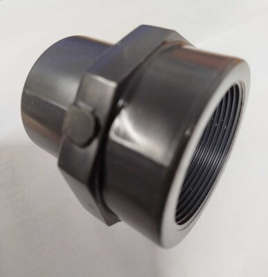 PVC Übergangsstück Klebemuffe Ø 63 / 75 mm x 2 1/2" IG