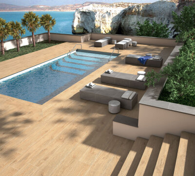 Terrassenplatten Naturstein Feinsteinzeug 20 mm Woodstyles