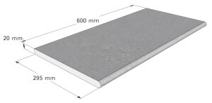 Keramik Beckenrandstein Maranello gerader Stein 60x29,5x2 cm