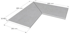 Keramik Beckenrandstein Maranello Eckstein Innenecke...