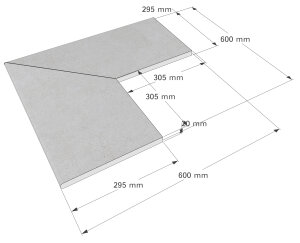 Keramik Beckenrandstein Maranello Eckstein...