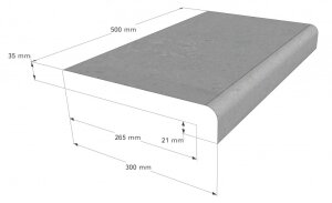 Beckenrandstein Athen Ovales Komplettset Antrazit Black 3,5 x 6,2 m