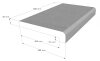 Beckenrandstein Athen Ovales Komplettset Antrazit Black 3,5 x 6,2 m