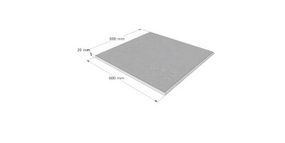 Beckenrandsteine R-Profil Exclusive Sizes Gerade 60 x 60 x 2 cm