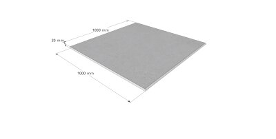 Beckenrandsteine R-Profil Exclusive Sizes Gerade 100 x 100 x 2 cm