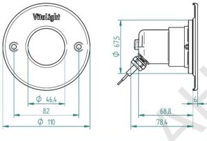 VitaLight 4/4er LED Unterwasserscheinwerfer 11W 24V DC...