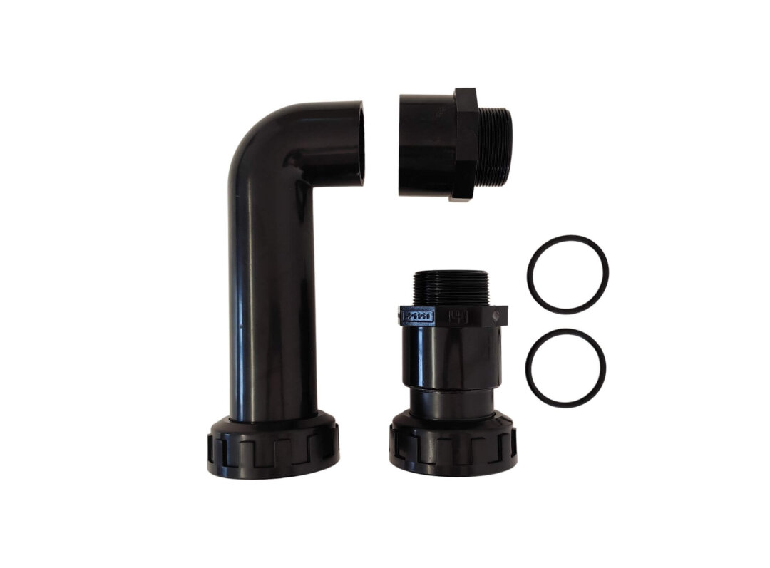 AQUARK Verrohrungselement für iWash Ventil für Filterabstand 230 mm / 2“ Ventil