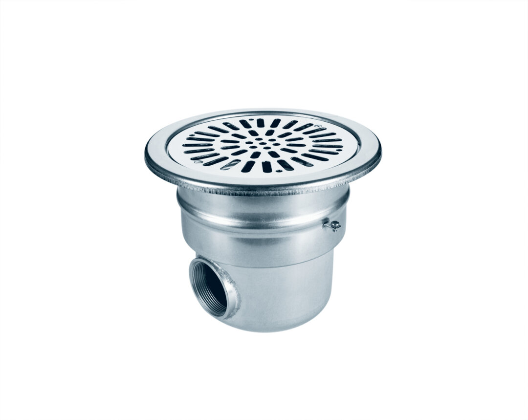 Meranus Bodenablauf Ø19 cm für Betonbecken, 2" IG - Edelstahl V4A - B-Ware