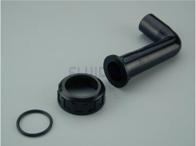 Astral Anschlussteil Mehrwegeventil Ellenbogen 6-Wege-Ventils 2" schwarz