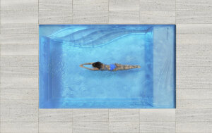 Graphen Einbaupool 5,4 x 3,48 m mit LED – Premium Fertigpool aus Keramik Waterrows Organic Single 54