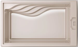 Graphen Einbaupool 5,4 x 3,48 m mit LED – Premium Fertigpool aus Keramik Waterrows Organic Single 54