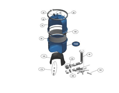Filterkessel Unterrteil für Filteranlage HP 400