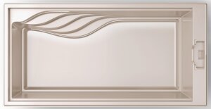 Graphen Einbaupool 6,4 x 3,48 m mit LED – Premium Fertigpool aus Keramik | Waterrows Organic Single 64