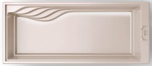 Graphen Einbaupool 7,8 x 3,48 m mit LED – Designer Fertigpool aus Graphen-Keramik | Waterrows Organic Single 78