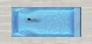 Designer Fertigpool 8,8 x 3,8 m mit LED & Graphen-Technologie – Premium Einbaupool Waterrows Organic Double 88