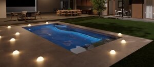 Designer Fertigpool 11,7 x 2,9 m mit LED & Graphen-Technologie – Premium Einbaupool Waterrows Organic Swimmer 117