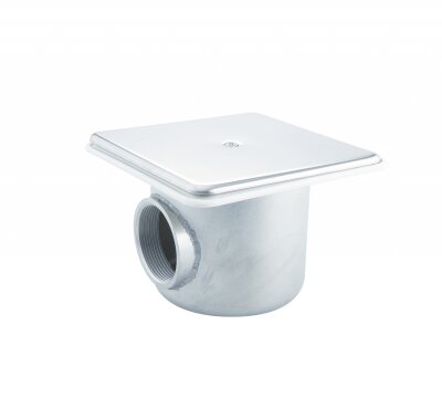 Astral Bodenablauf V4A rechteckigem Antiwirbeldeckel im KU-Rahmen B-Ware