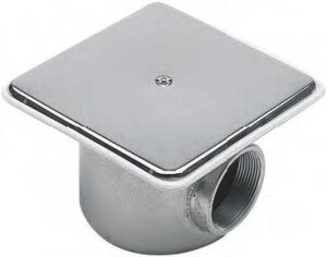 Astral Bodenablauf V4A rechteckigem Antiwirbeldeckel im KU-Rahmen B-Ware