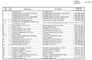 Speck Ventileinsatz Sterndichtung mit Druckteller Dichtung für 2" Ventil R51