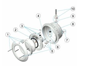 Astralpool Fixierung Lampe UWS V4A