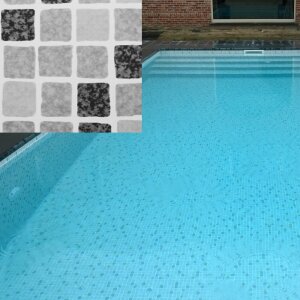 Elbtal Elbe Pool Surface SBGD 160 bedruckt 1,6 mm 1,65m x 25m 41,25 m²  Rolle black peral